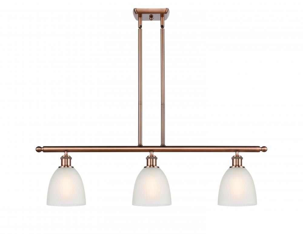 Castile - 3 Light - 36 inch - Antique Copper - Stem hung - Island Light