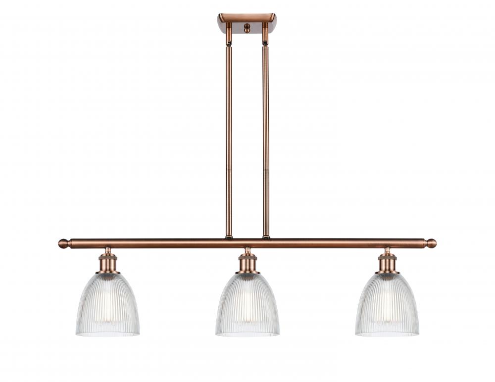 Castile - 3 Light - 36 inch - Antique Copper - Stem hung - Island Light