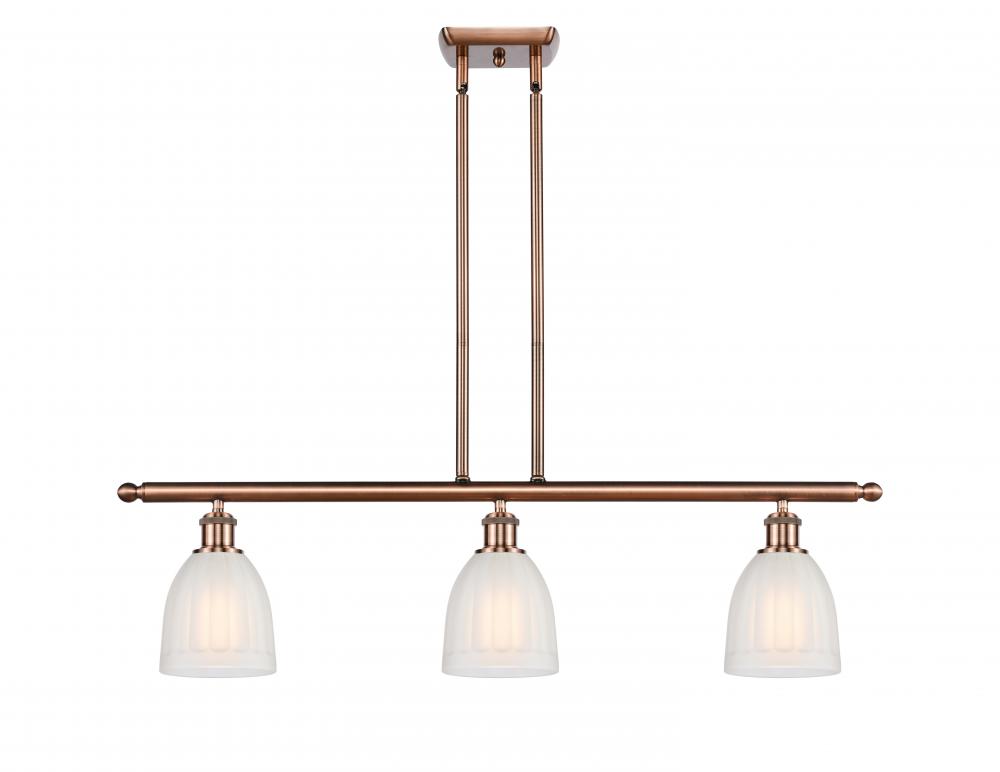 Brookfield - 3 Light - 36 inch - Antique Copper - Stem hung - Island Light