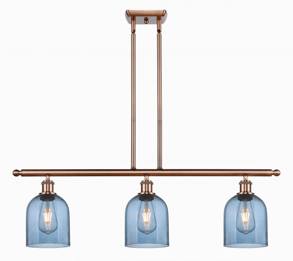 Bella - 3 Light - 36 inch - Antique Copper - Stem hung - Island Light