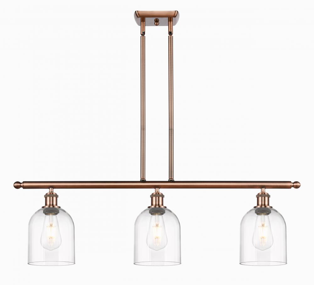 Bella - 3 Light - 36 inch - Antique Copper - Stem hung - Island Light