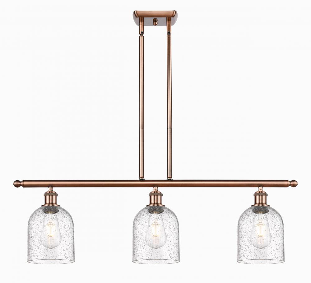 Bella - 3 Light - 36 inch - Antique Copper - Stem hung - Island Light