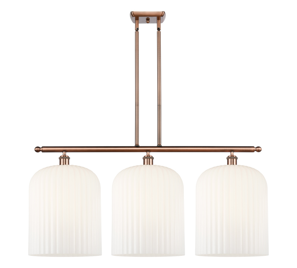 Bridal Veil - 3 Light - 36 inch - Antique Copper - Stem hung - Island Light