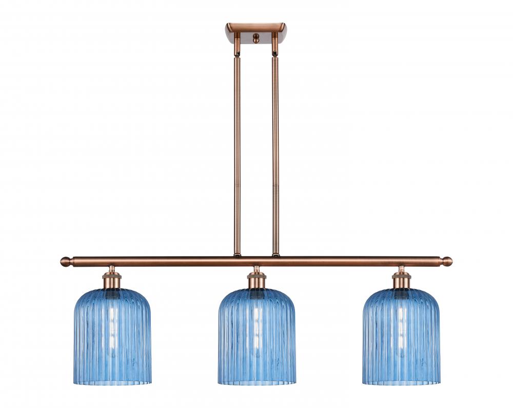 Bridal Veil - 3 Light - 36 inch - Antique Copper - Stem hung - Island Light