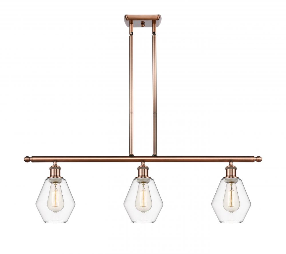 Cindyrella - 3 Light - 36 inch - Antique Copper - Stem hung - Island Light