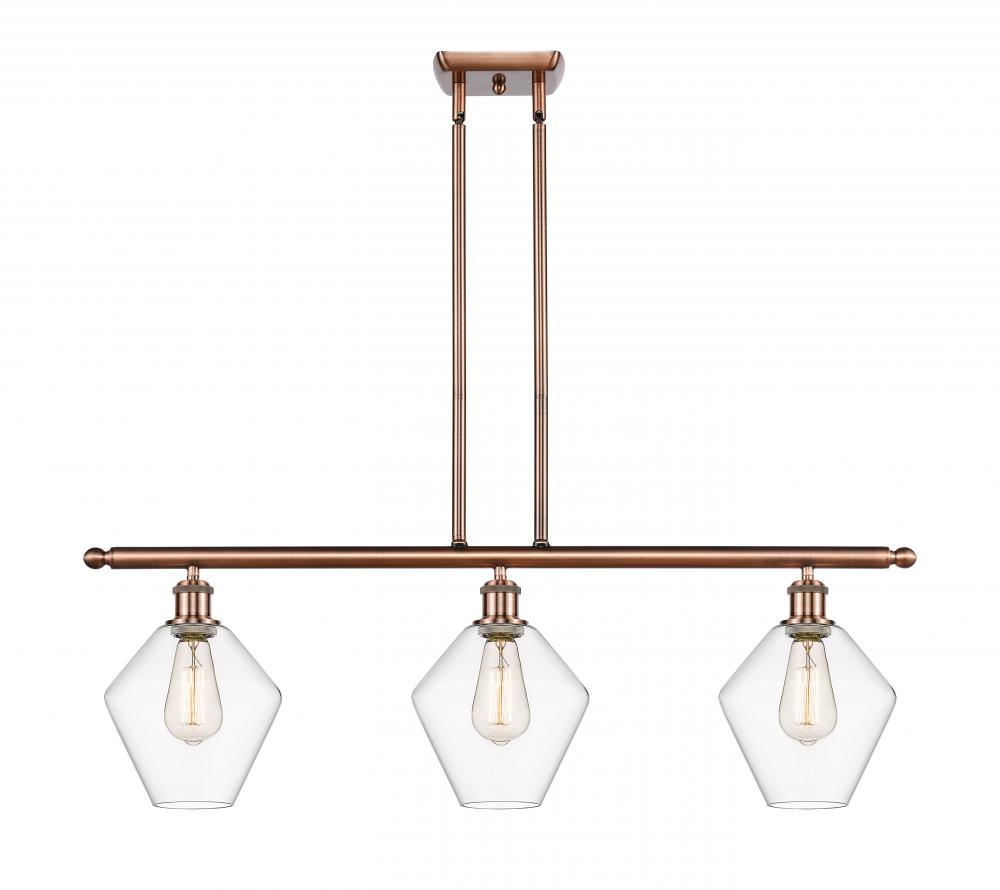 Cindyrella - 3 Light - 36 inch - Antique Copper - Stem hung - Island Light
