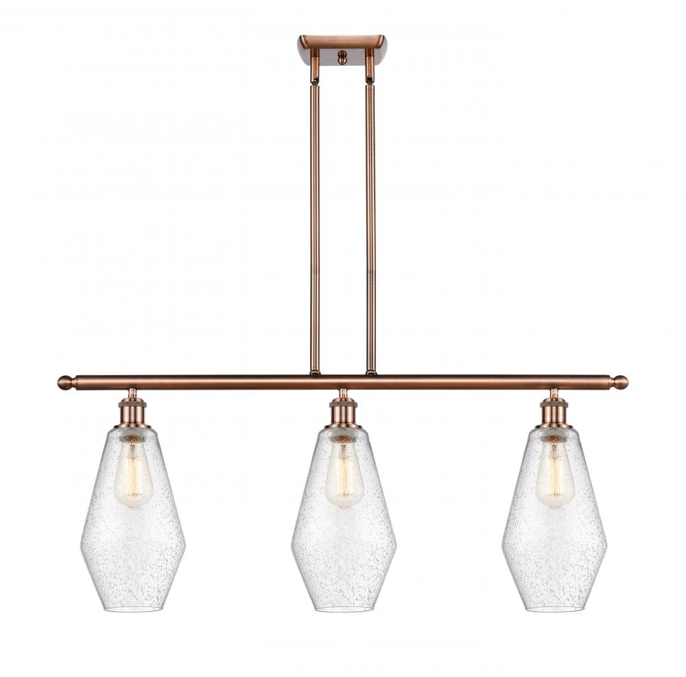 Cindyrella - 3 Light - 36 inch - Antique Copper - Stem hung - Island Light