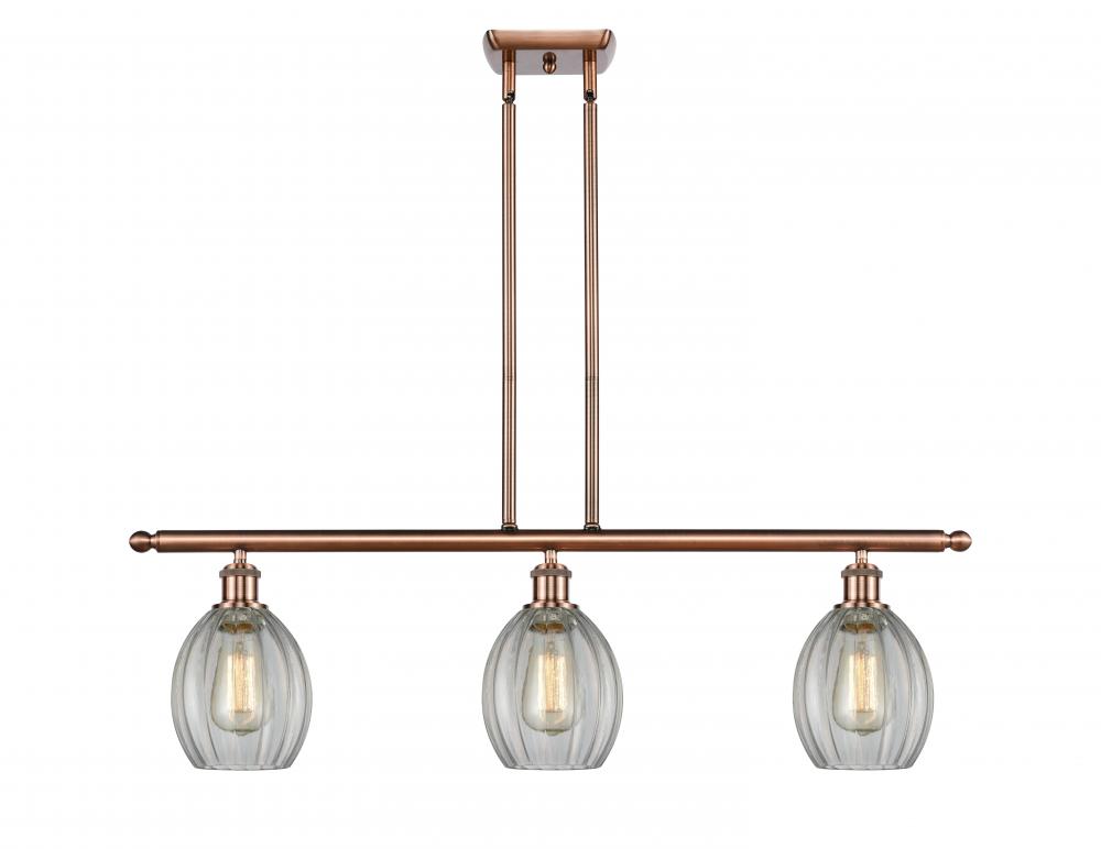 Eaton - 3 Light - 36 inch - Antique Copper - Stem hung - Island Light