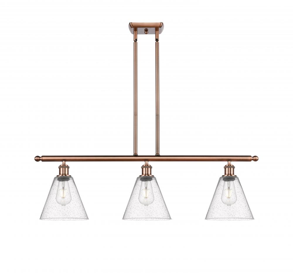 Berkshire - 3 Light - 36 inch - Antique Copper - Stem hung - Island Light