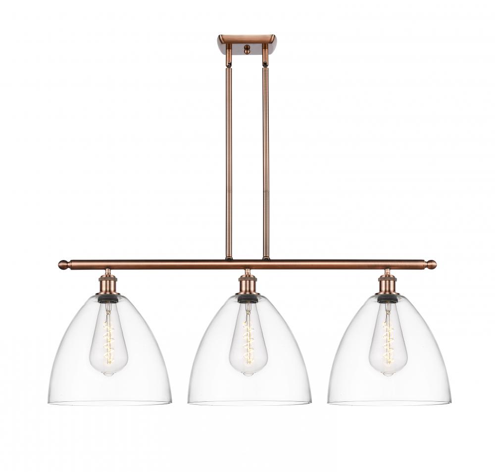 Bristol - 3 Light - 39 inch - Antique Copper - Stem hung - Island Light