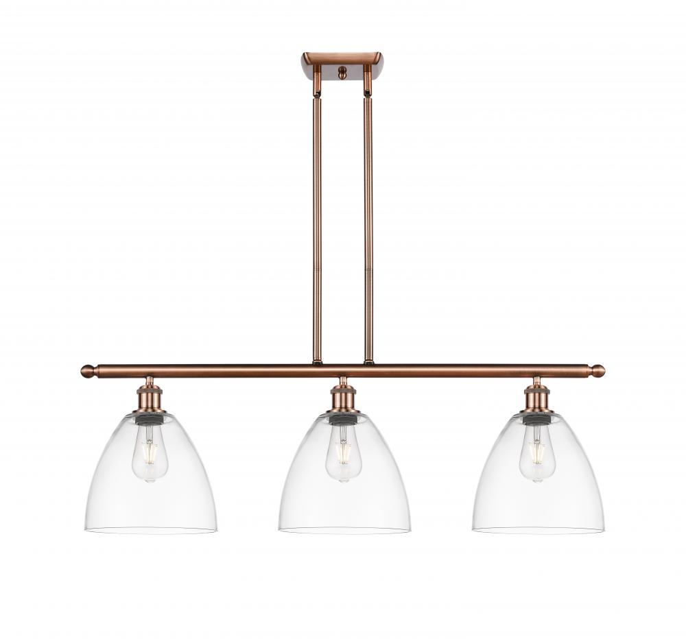 Bristol - 3 Light - 36 inch - Antique Copper - Stem hung - Island Light