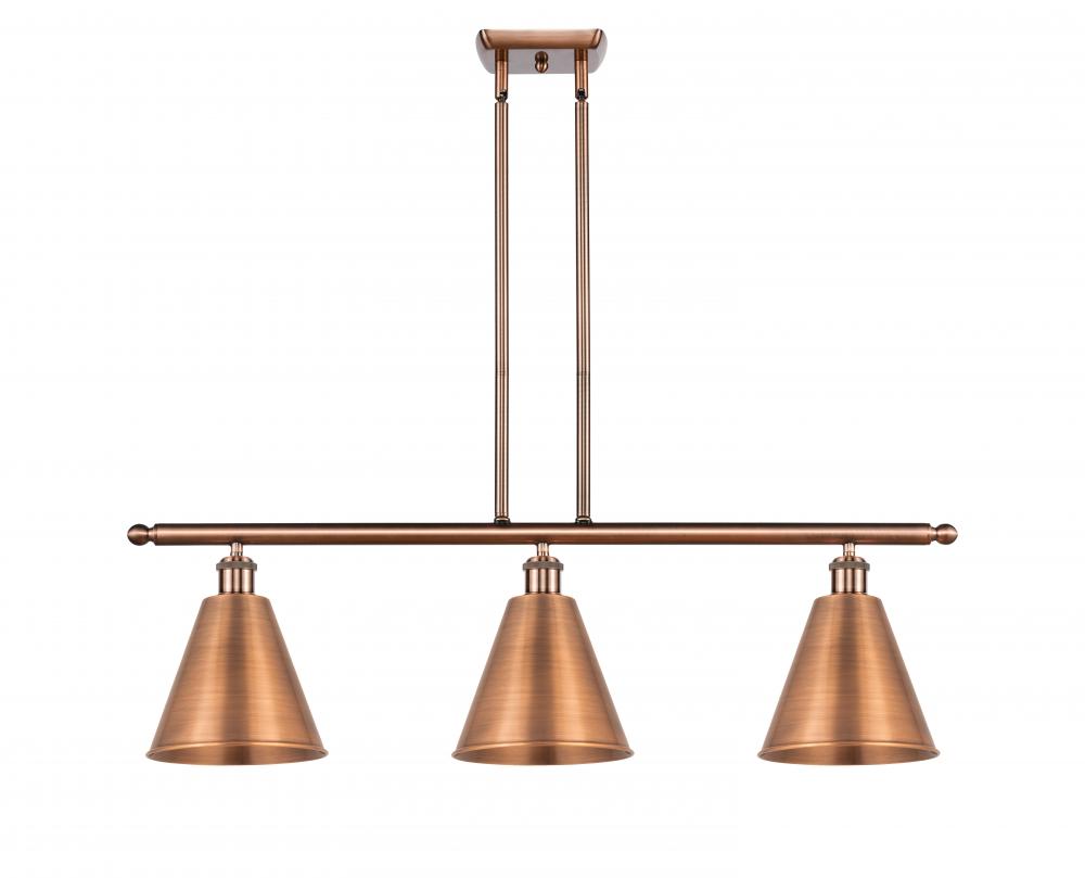 Berkshire - 3 Light - 36 inch - Antique Copper - Stem hung - Island Light