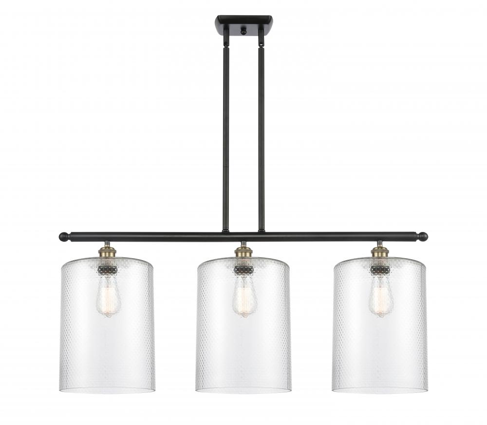 Cobbleskill - 3 Light - 36 inch - Black Antique Brass - Stem hung - Island Light