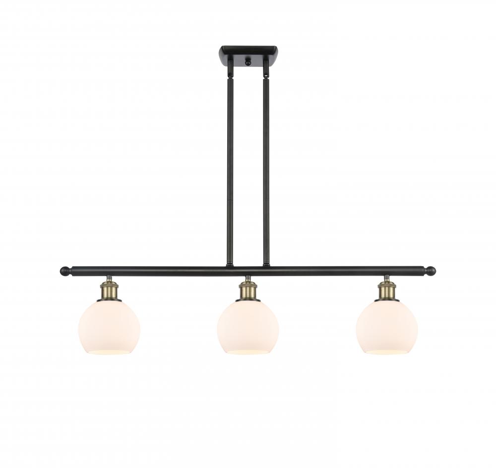 Athens - 3 Light - 36 inch - Black Antique Brass - Stem hung - Island Light