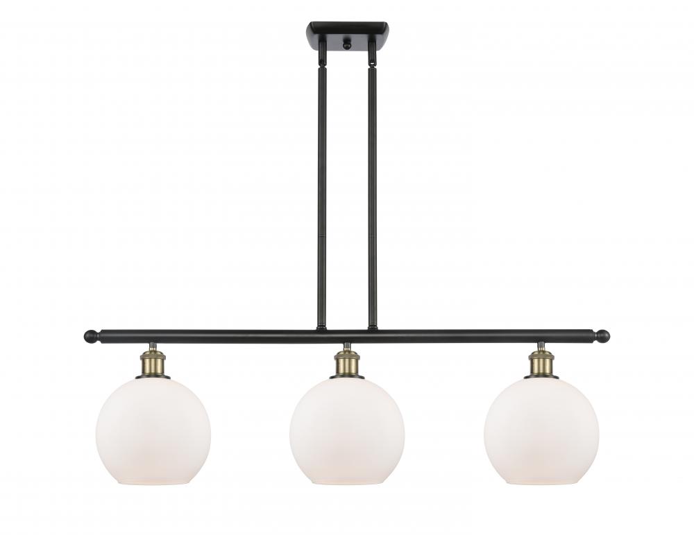 Athens - 3 Light - 36 inch - Black Antique Brass - Stem hung - Island Light