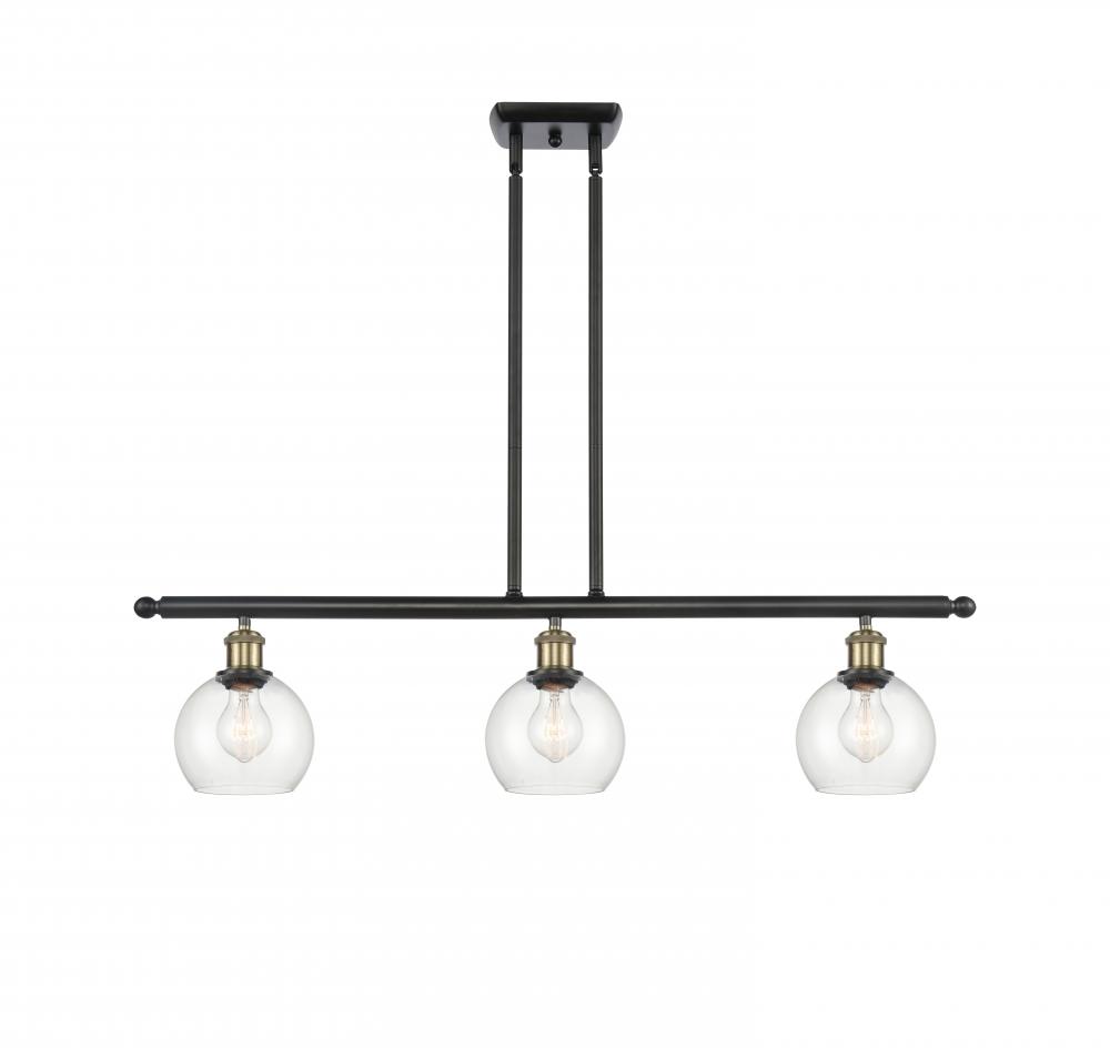Athens - 3 Light - 36 inch - Black Antique Brass - Stem hung - Island Light