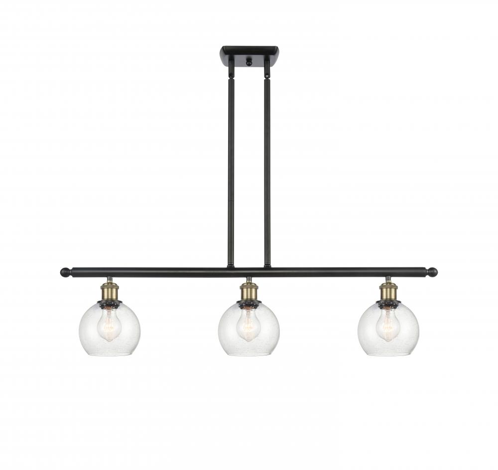 Athens - 3 Light - 36 inch - Black Antique Brass - Stem hung - Island Light