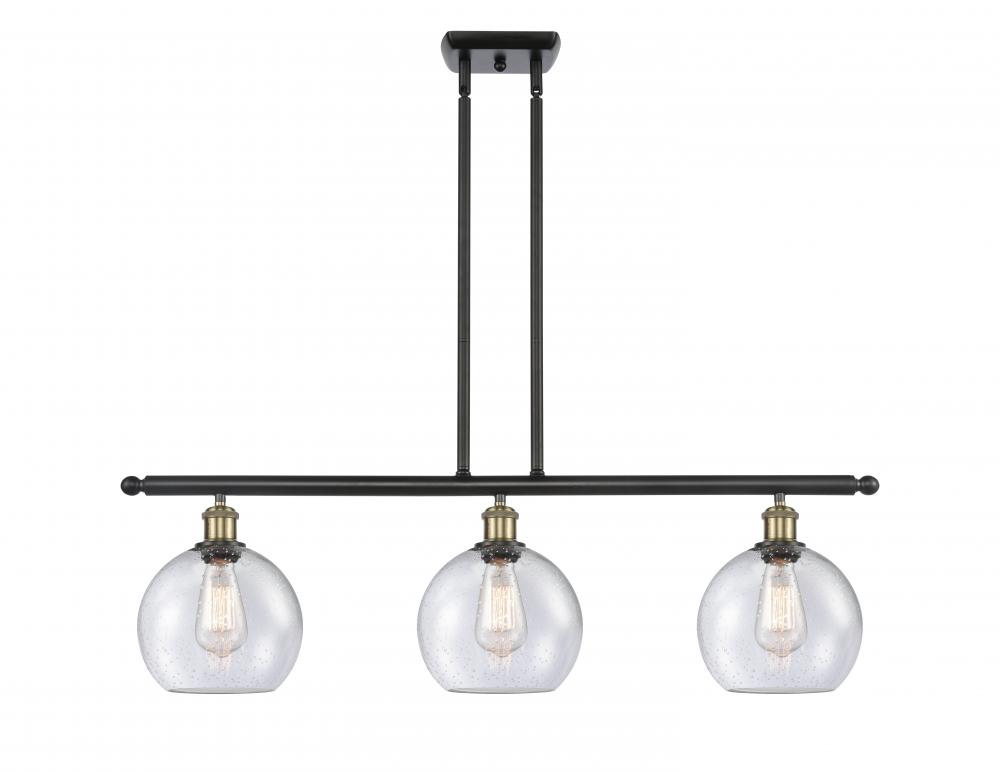Athens - 3 Light - 36 inch - Black Antique Brass - Stem hung - Island Light