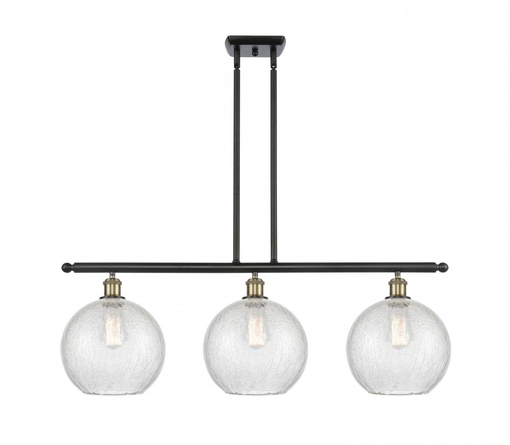 Athens - 3 Light - 37 inch - Black Antique Brass - Stem Hung - Island Light