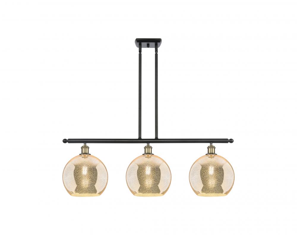 Athens - 3 Light - 37 inch - Black Antique Brass - Stem Hung - Island Light