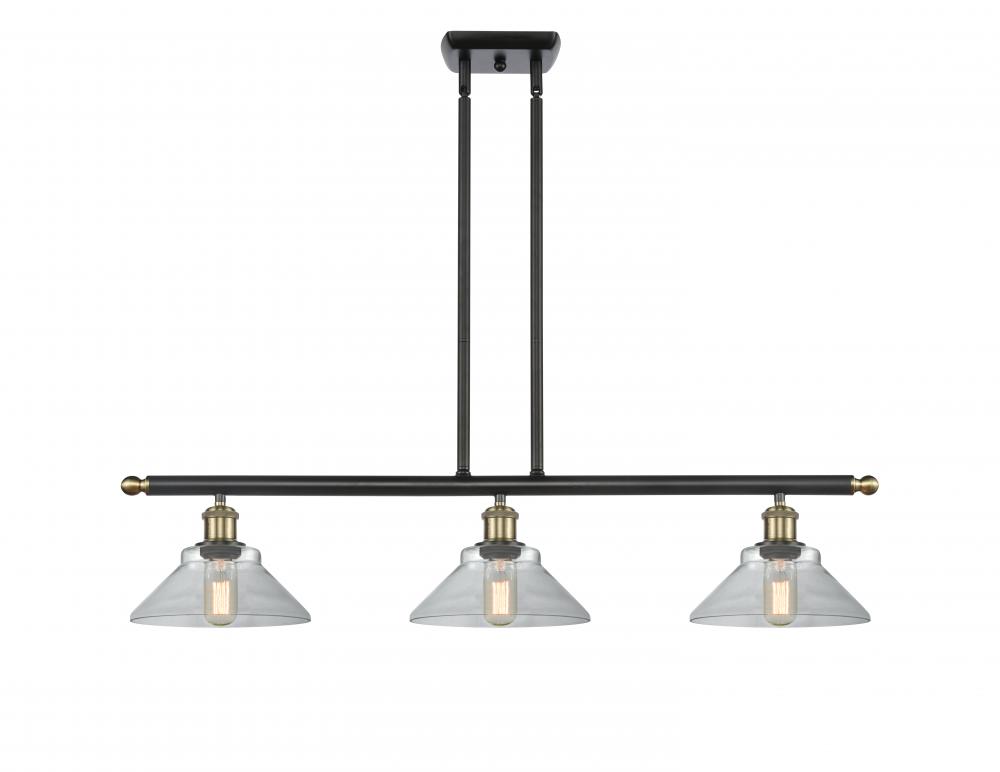 Orwell - 3 Light - 36 inch - Black Antique Brass - Stem hung - Island Light