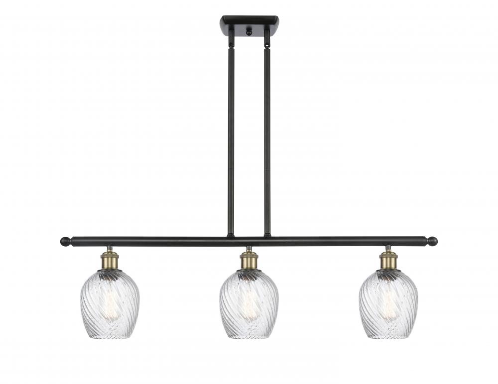 Salina - 3 Light - 36 inch - Black Antique Brass - Stem hung - Island Light