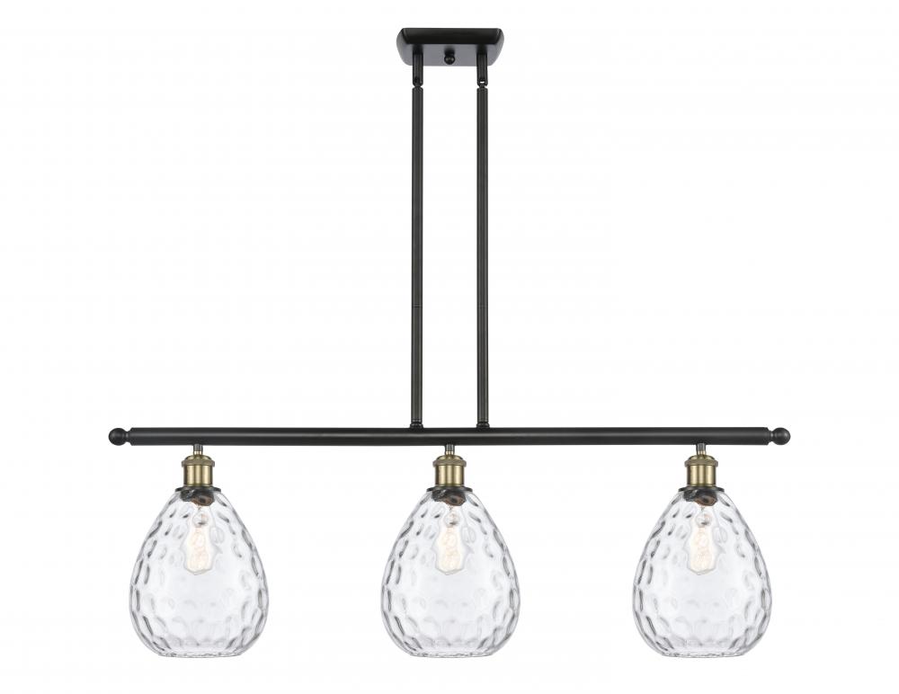Waverly - 3 Light - 36 inch - Black Antique Brass - Stem hung - Island Light