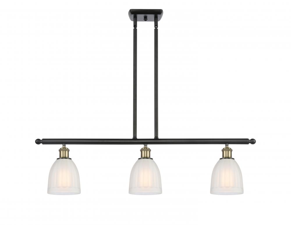 Brookfield - 3 Light - 36 inch - Black Antique Brass - Stem hung - Island Light