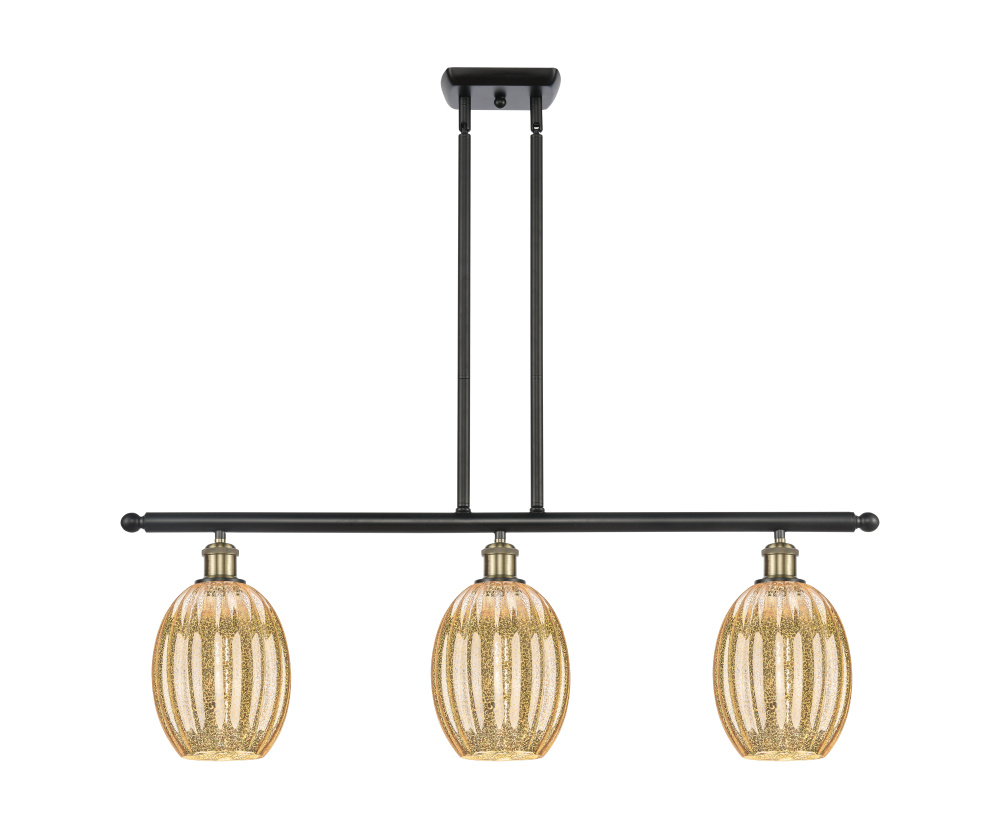 Preston Bulb - 3 Light - 36 inch - Black Antique Brass - Stem Hung - Island Light