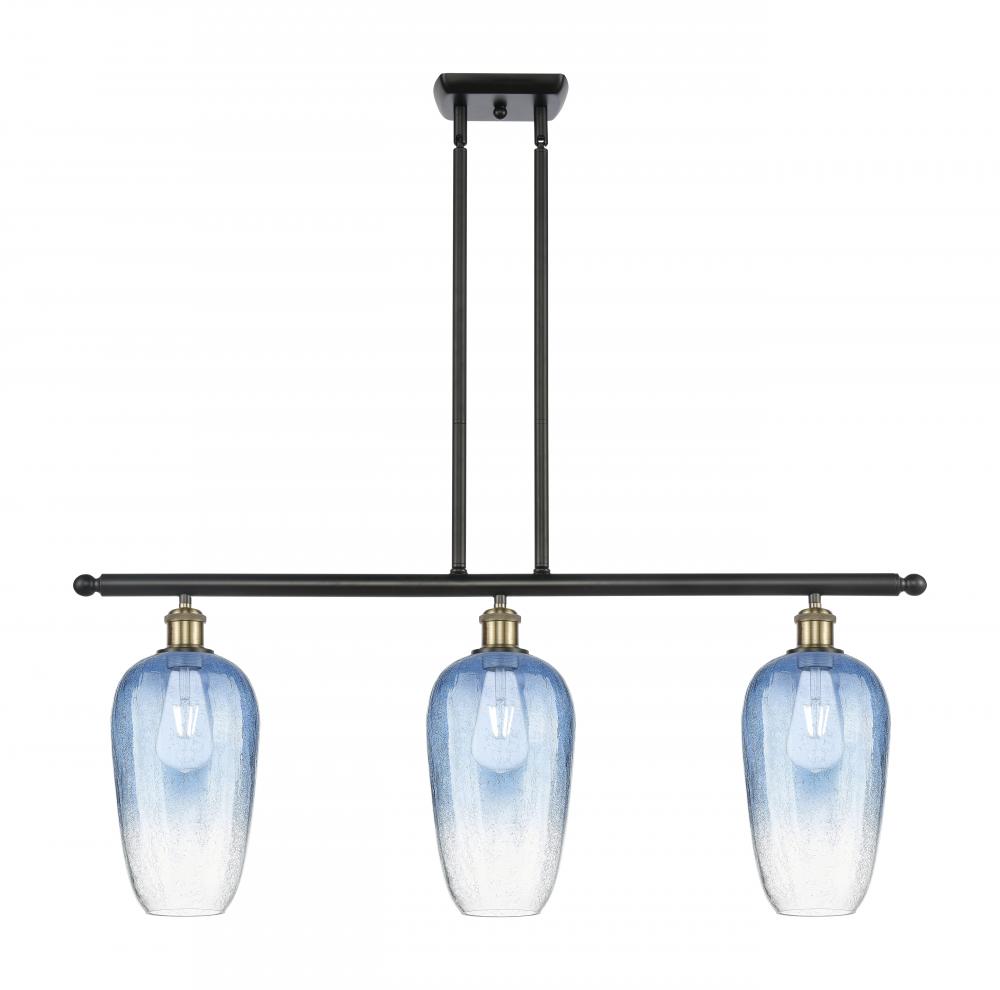 Brookhaven Flute - 3 Light - 36 inch - Black Antique Brass - Stem Hung - Island Light