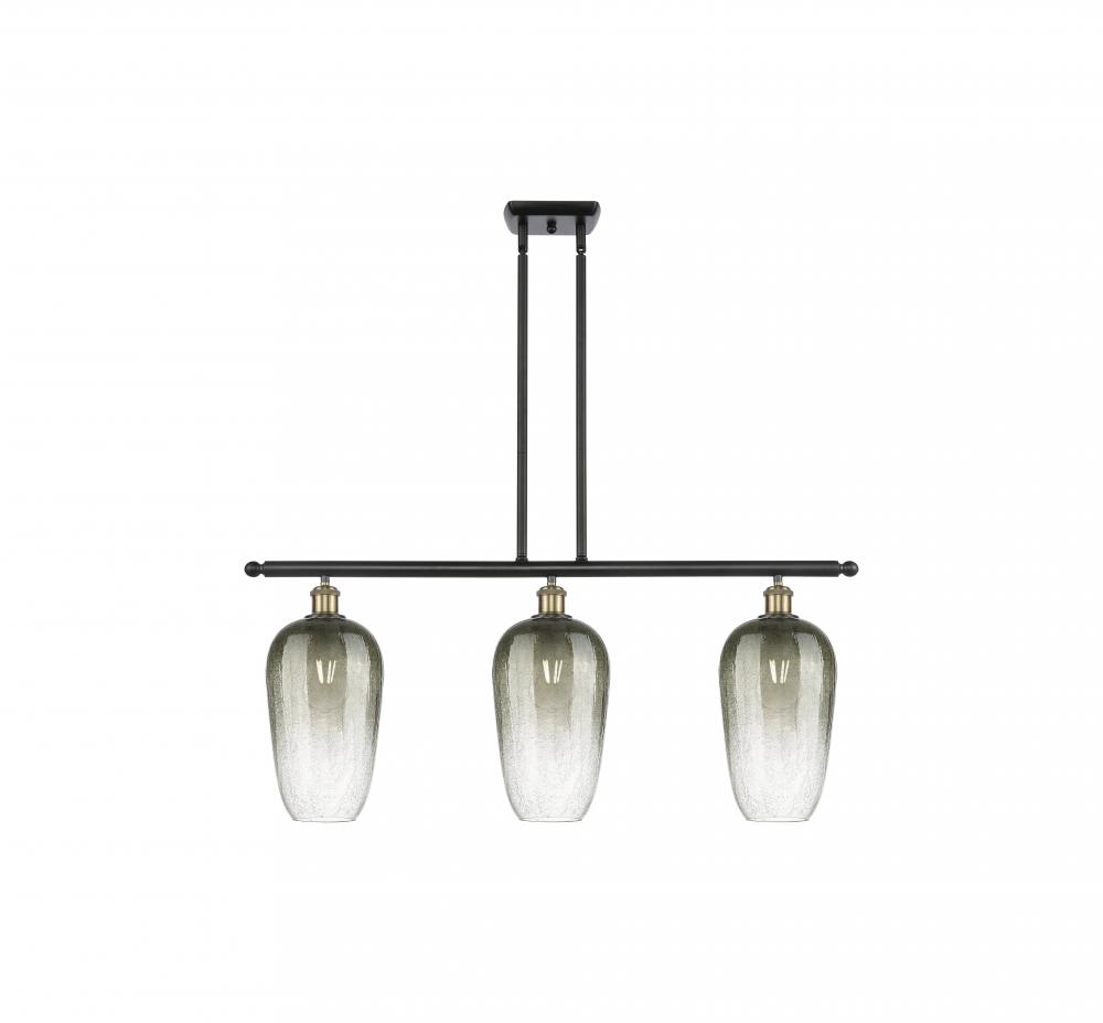 Brookhaven Flute - 3 Light - 36 inch - Black Antique Brass - Stem Hung - Island Light