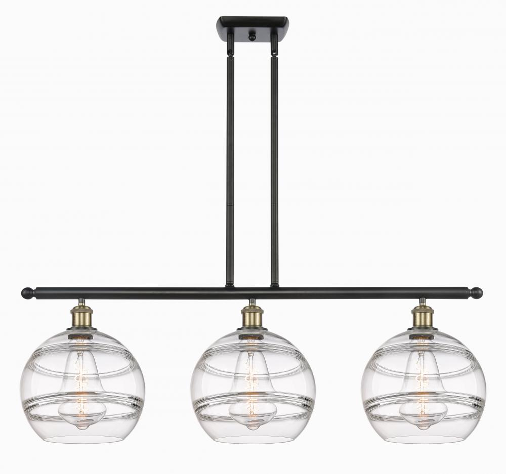 Rochester - 3 Light - 37 inch - Black Antique Brass - Stem hung - Island Light