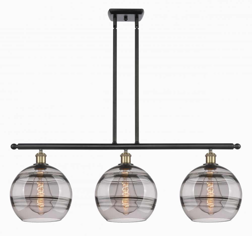 Rochester - 3 Light - 37 inch - Black Antique Brass - Stem hung - Island Light