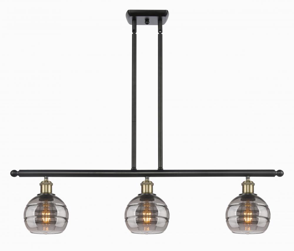 Rochester - 3 Light - 36 inch - Black Antique Brass - Stem hung - Island Light