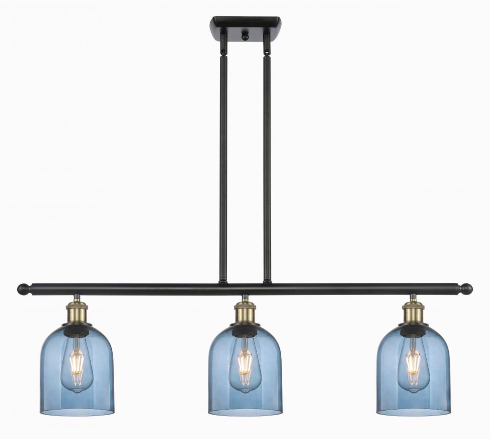 Bella - 3 Light - 36 inch - Black Antique Brass - Stem hung - Island Light