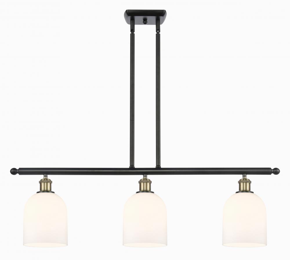 Bella - 3 Light - 36 inch - Black Antique Brass - Stem hung - Island Light