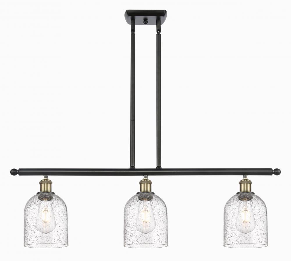 Bella - 3 Light - 36 inch - Black Antique Brass - Stem hung - Island Light