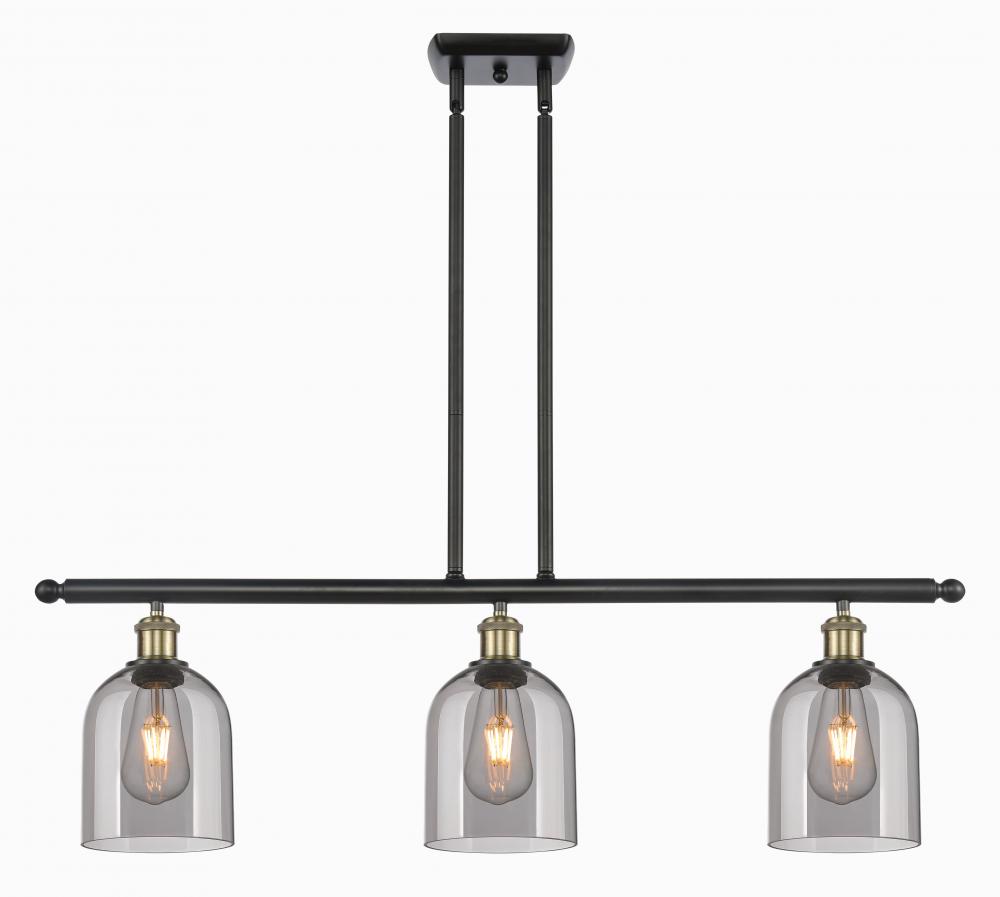 Bella - 3 Light - 36 inch - Black Antique Brass - Stem hung - Island Light