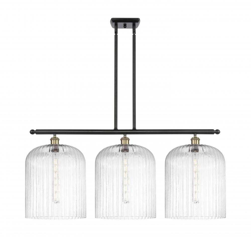 Bridal Veil - 3 Light - 36 inch - Black Antique Brass - Stem hung - Island Light