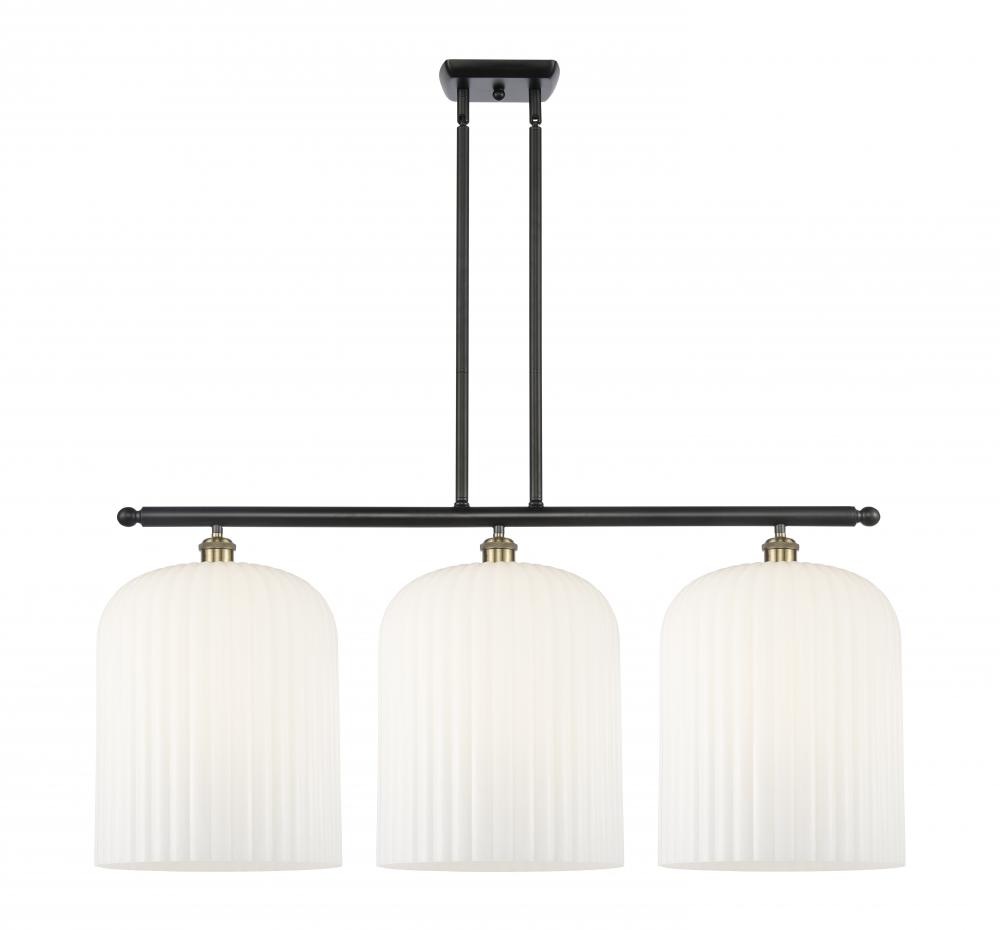 Bridal Veil - 3 Light - 36 inch - Black Antique Brass - Stem hung - Island Light