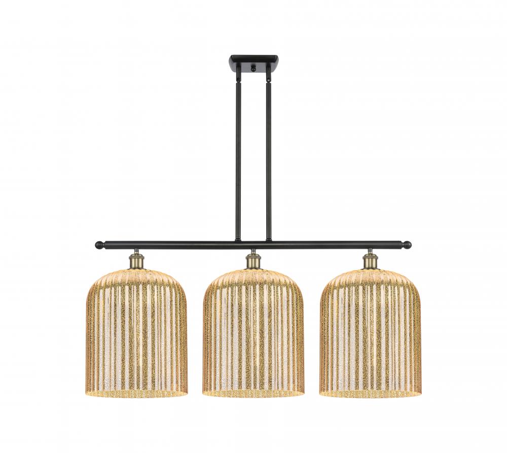 Bridal Veil - 3 Light - 36 inch - Black Antique Brass - Stem hung - Island Light