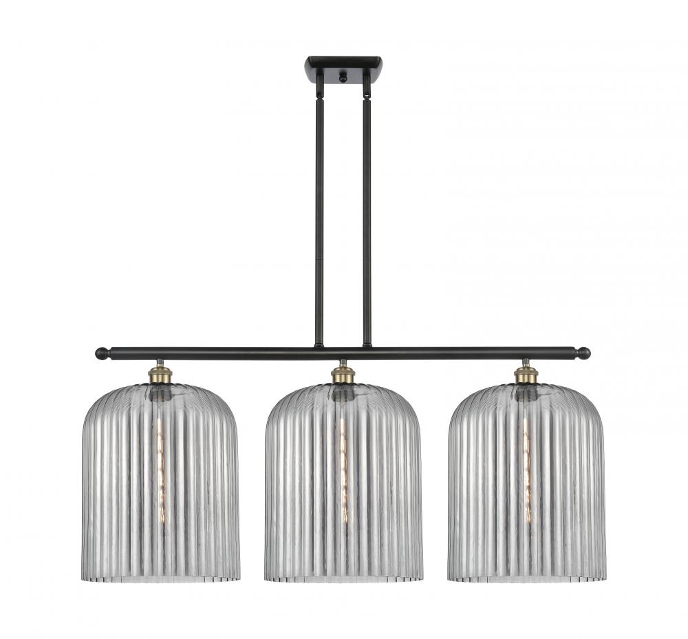 Bridal Veil - 3 Light - 36 inch - Black Antique Brass - Stem hung - Island Light