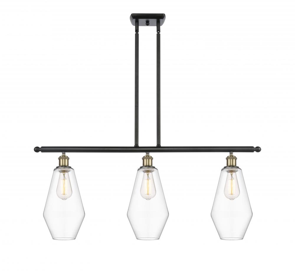 Cindyrella - 3 Light - 36 inch - Black Antique Brass - Stem hung - Island Light