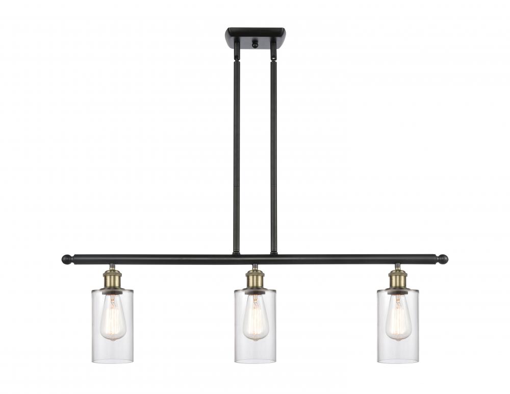 Clymer - 3 Light - 36 inch - Black Antique Brass - Stem hung - Island Light