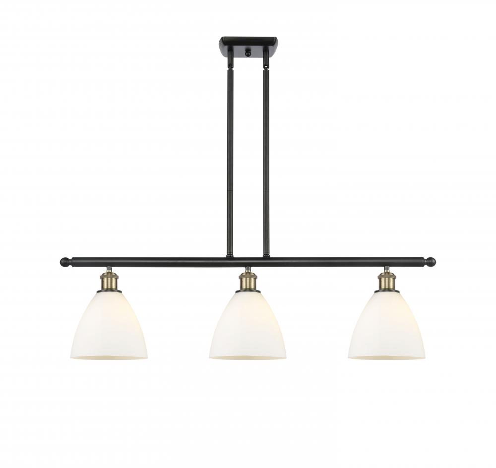 Bristol - 3 Light - 36 inch - Black Antique Brass - Stem hung - Island Light
