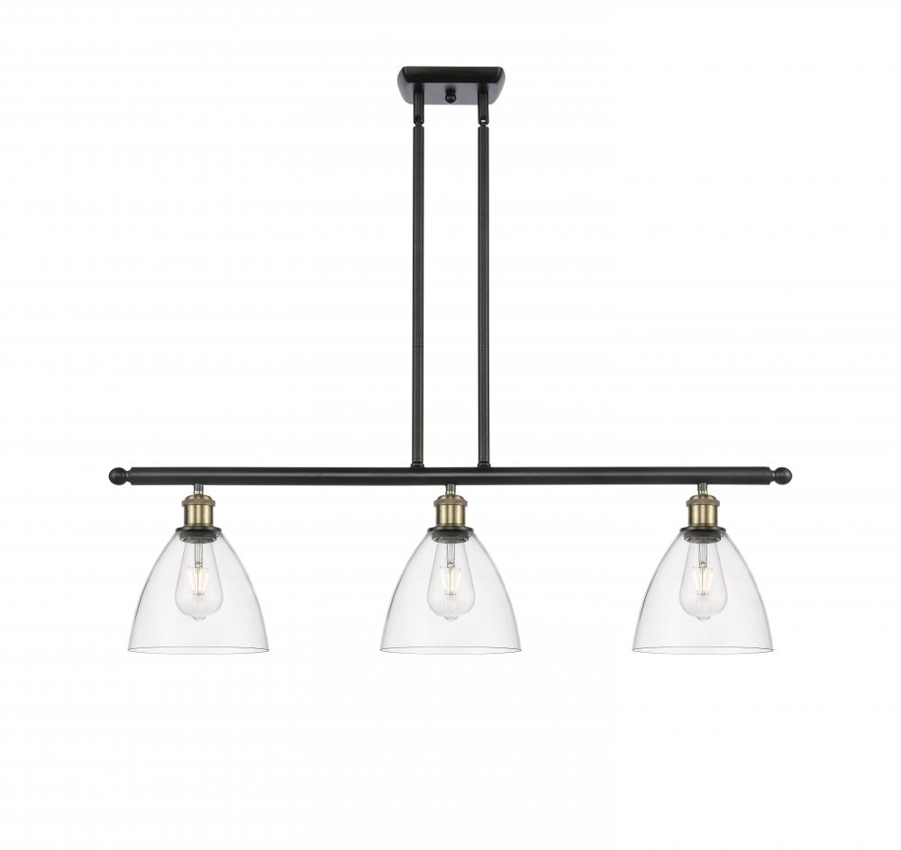 Bristol - 3 Light - 36 inch - Black Antique Brass - Stem hung - Island Light
