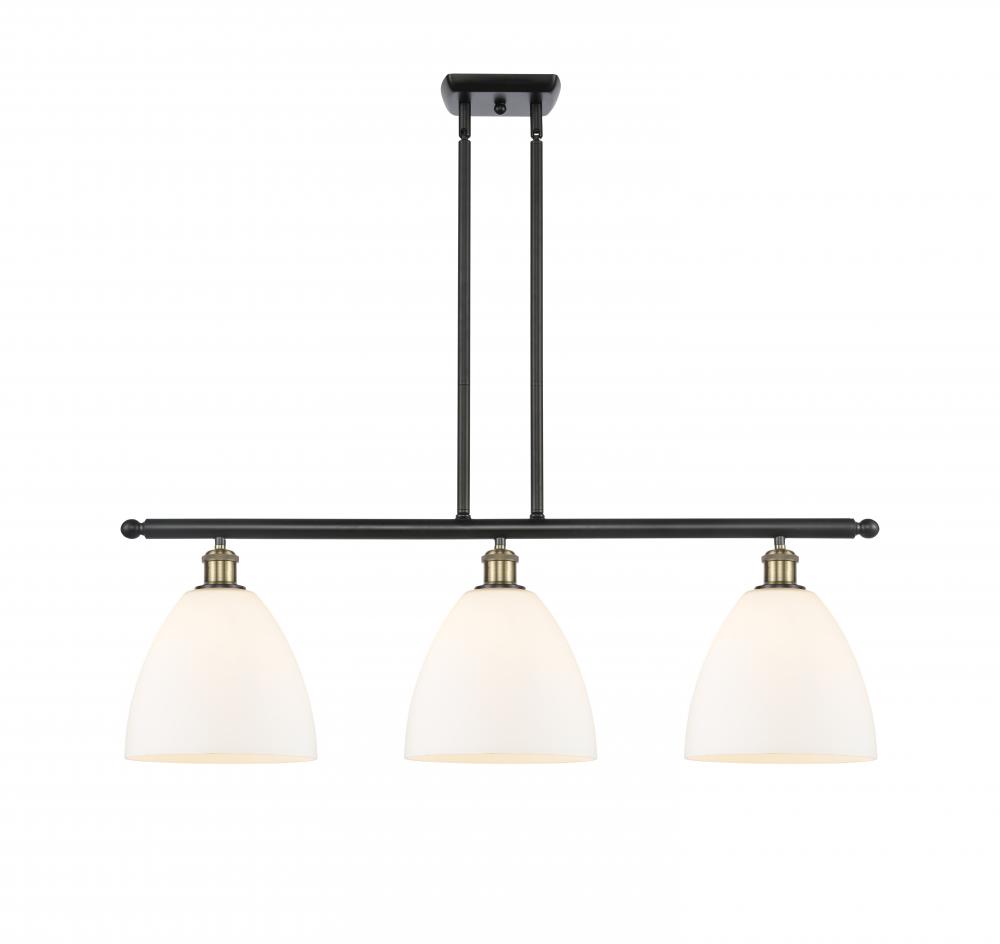 Bristol - 3 Light - 36 inch - Black Antique Brass - Stem hung - Island Light