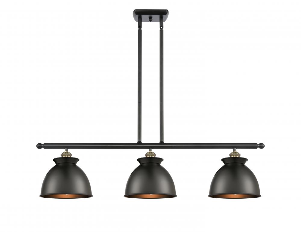 Adirondack - 3 Light - 36 inch - Black Antique Brass - Stem hung - Island Light