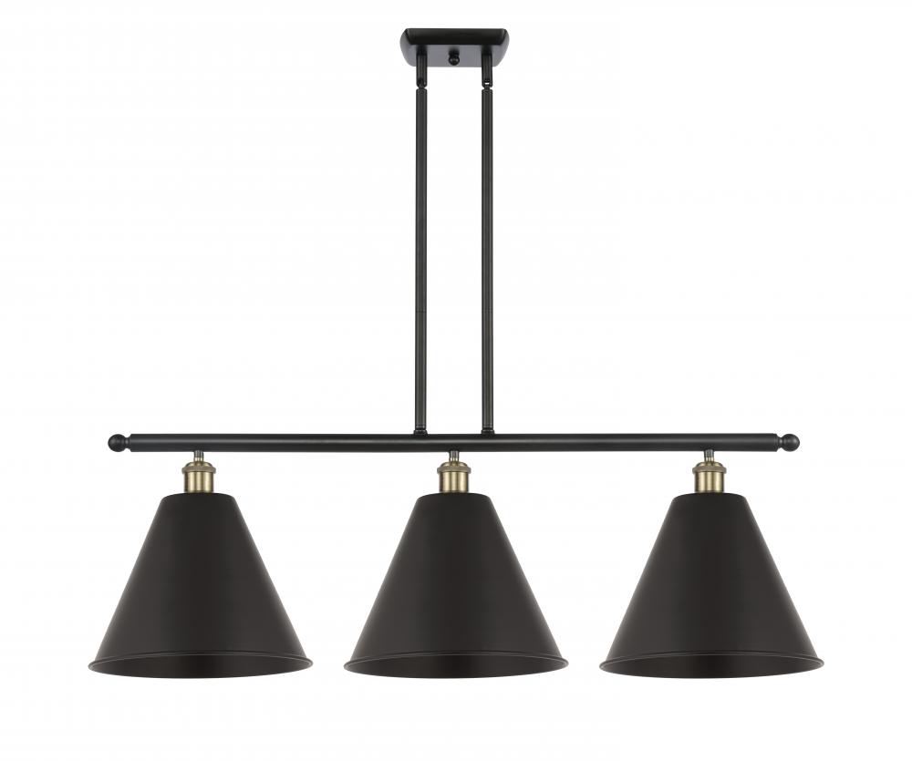 Berkshire - 3 Light - 39 inch - Black Antique Brass - Stem hung - Island Light