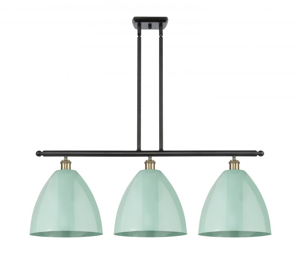 Plymouth - 3 Light - 39 inch - Black Antique Brass - Stem hung - Island Light